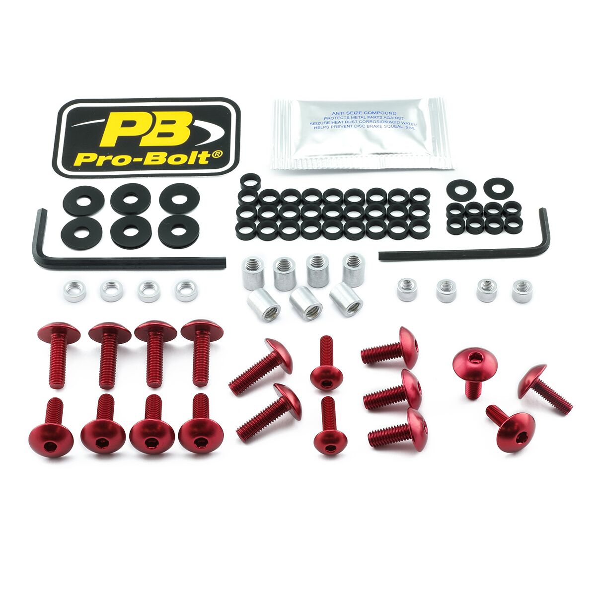 PRO BOLT BOLT KT FAIRING SUZ RED FSU310R