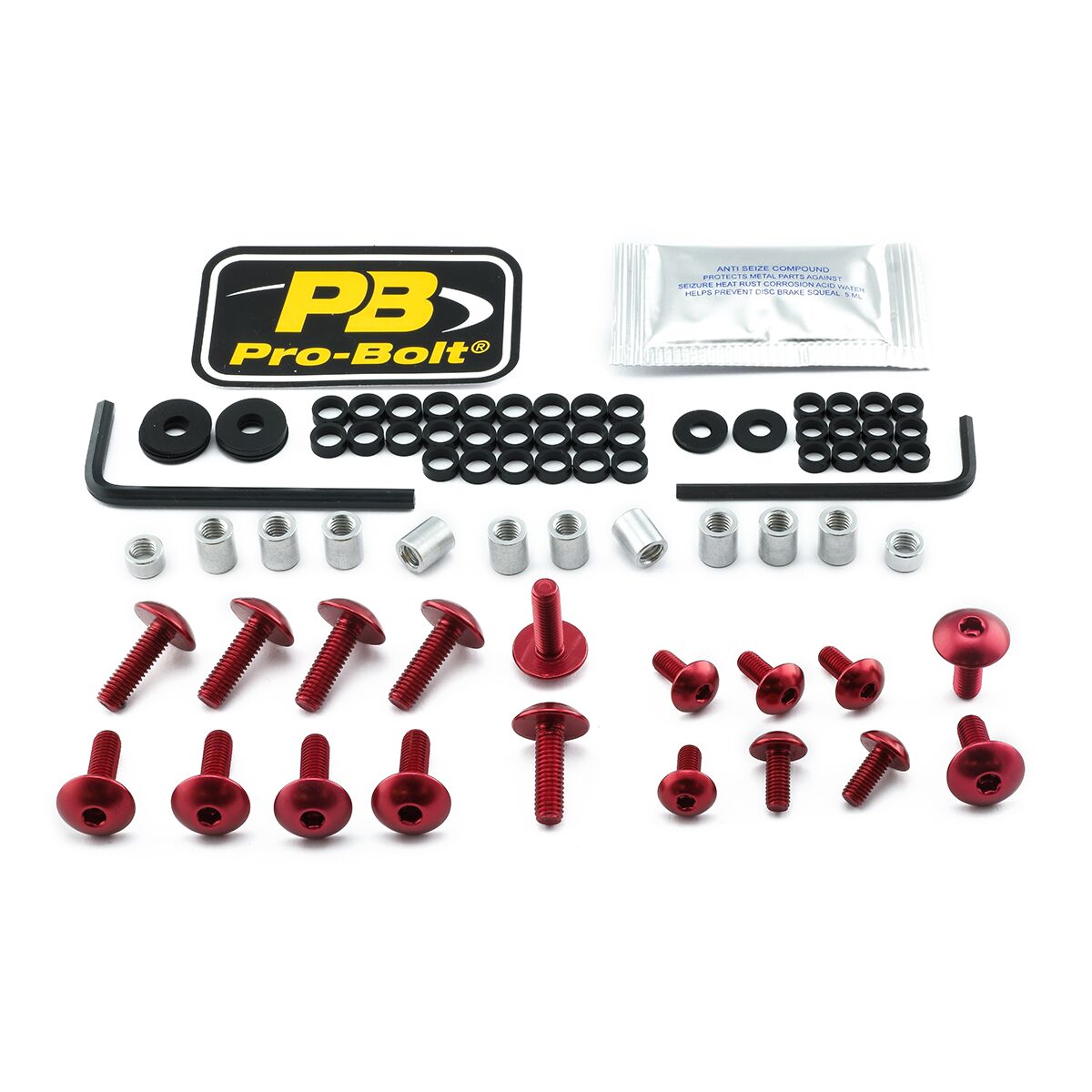 PRO BOLT BOLT KT FAIRING SUZ RED FSU330R