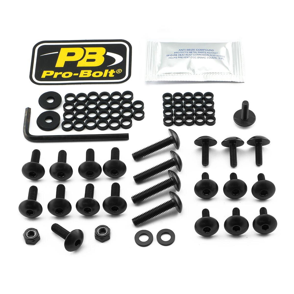 PRO BOLT BOLT KT FAIRING YAM BLACK FYA284BK