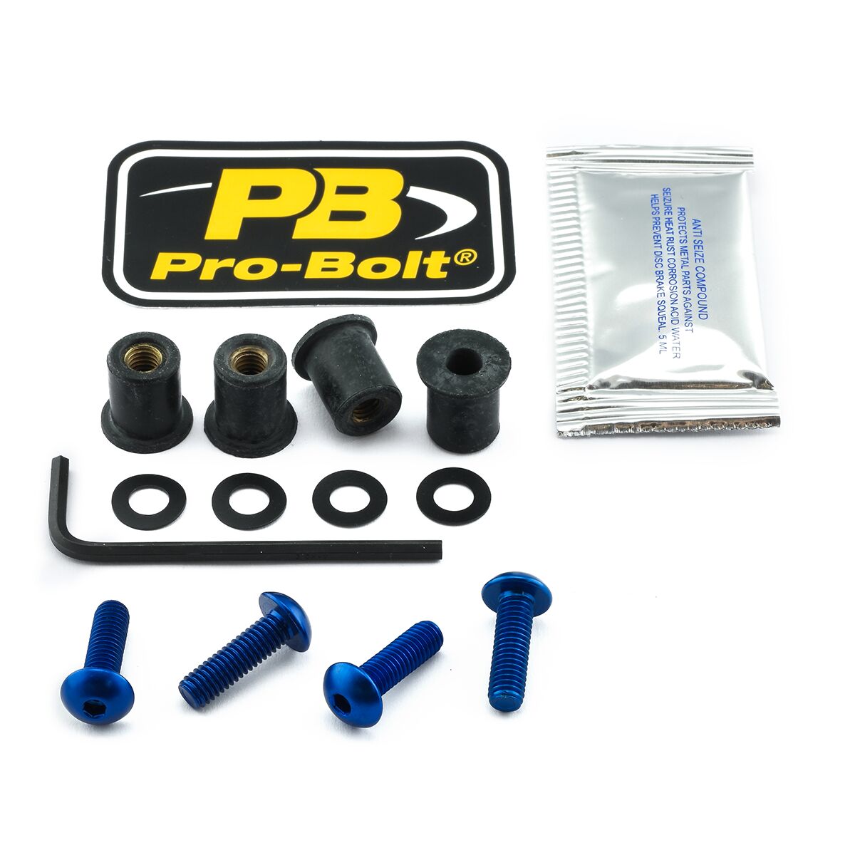 PRO BOLT BOLT KIT SCREEN BLUE SK056B