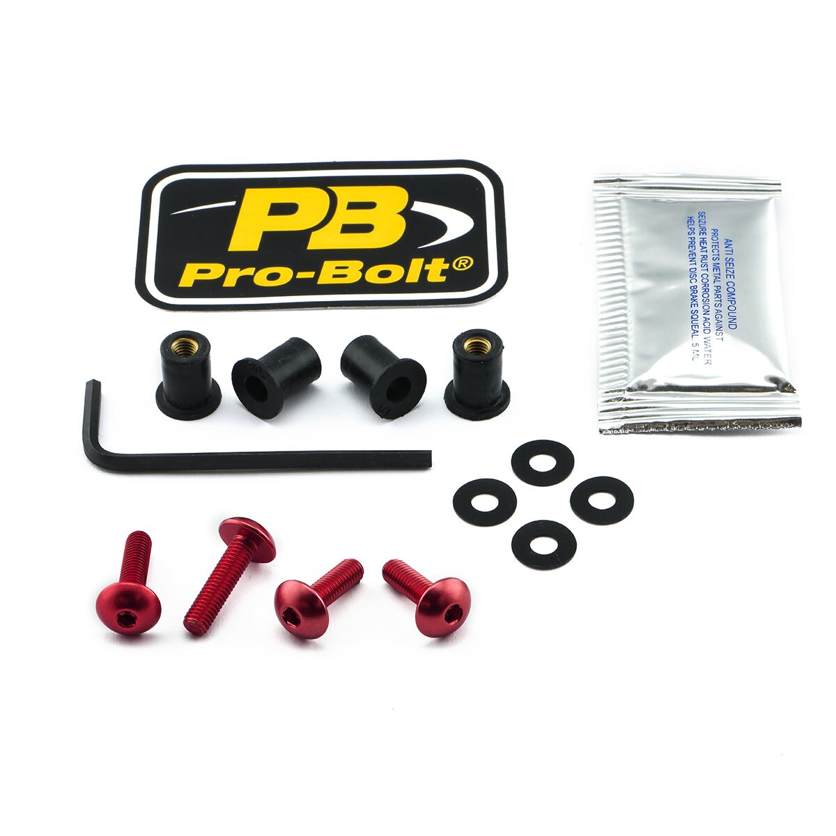 PRO BOLT BOLT KIT SCREEN RED SK405R