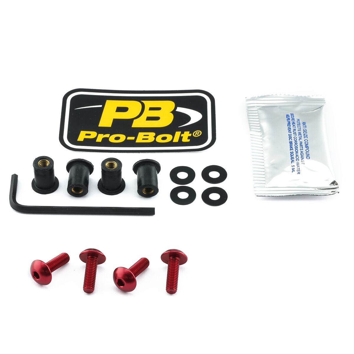 PRO BOLT BOLT KIT SCREEN RED SK4R