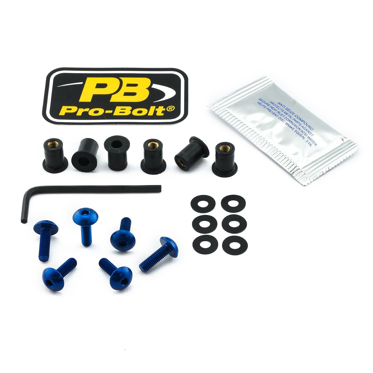 PRO BOLT BOLT KIT SCREEN BLUE SK6B