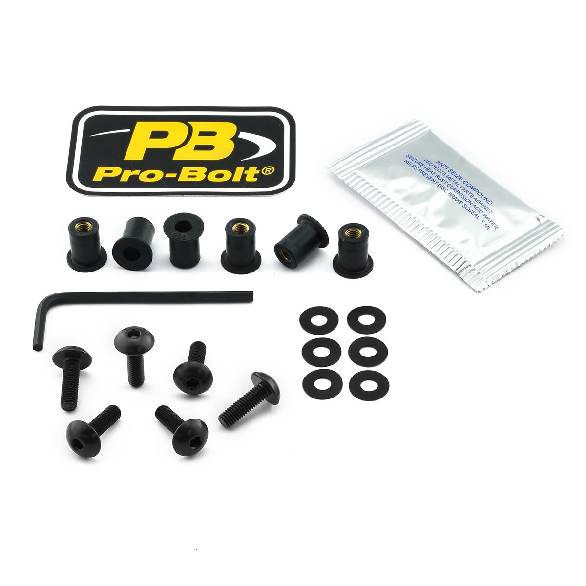 PRO BOLT BOLT KIT SCREEN BLACK SK6BK