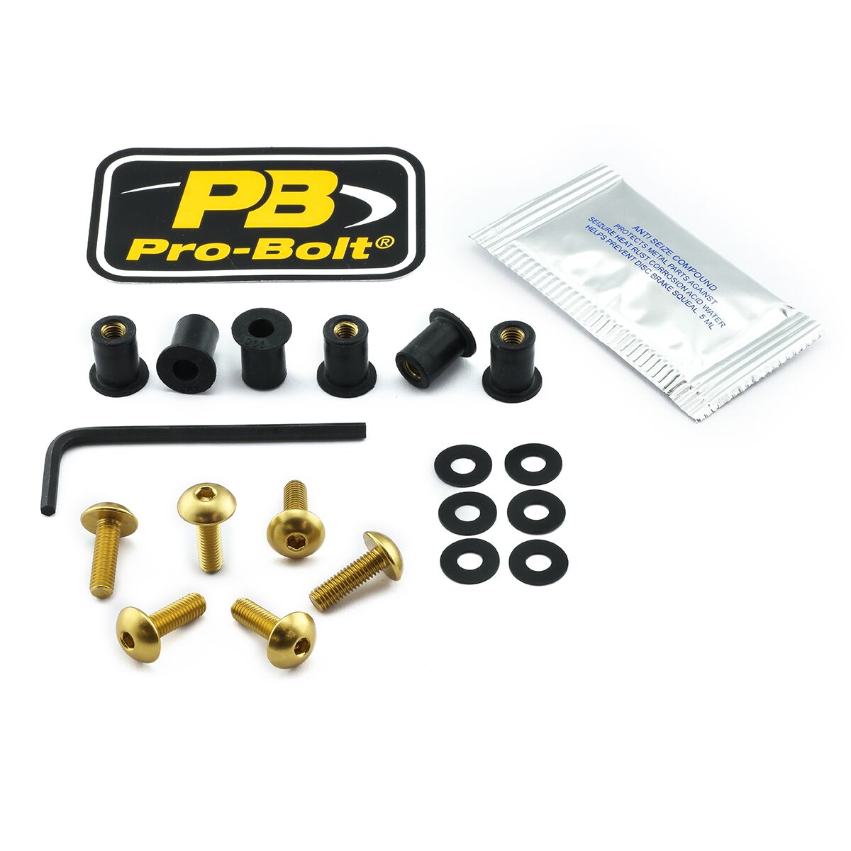 PRO BOLT BOLT KIT SCREEN GOLD SK6G