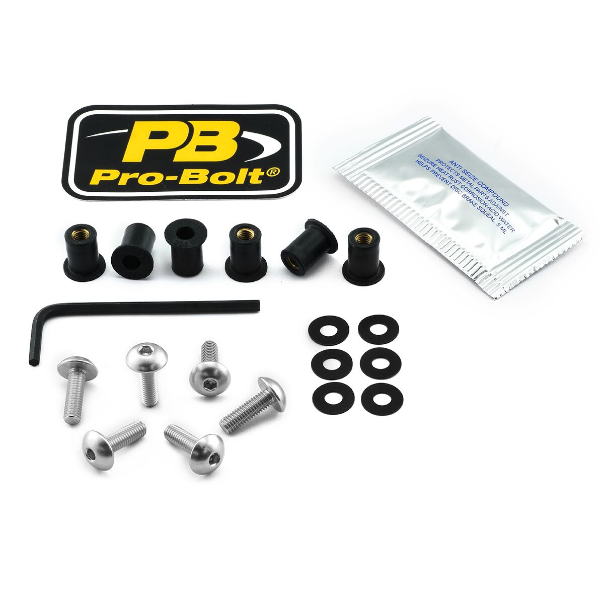PRO BOLT BOLT KIT SCREEN SILVER SK6S