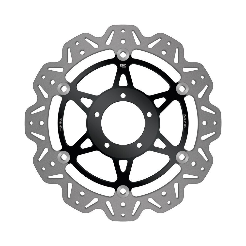 EBC BRAKE ROTOR VEE SERIES FLOATING CONTOUR WAVE VR841BLK