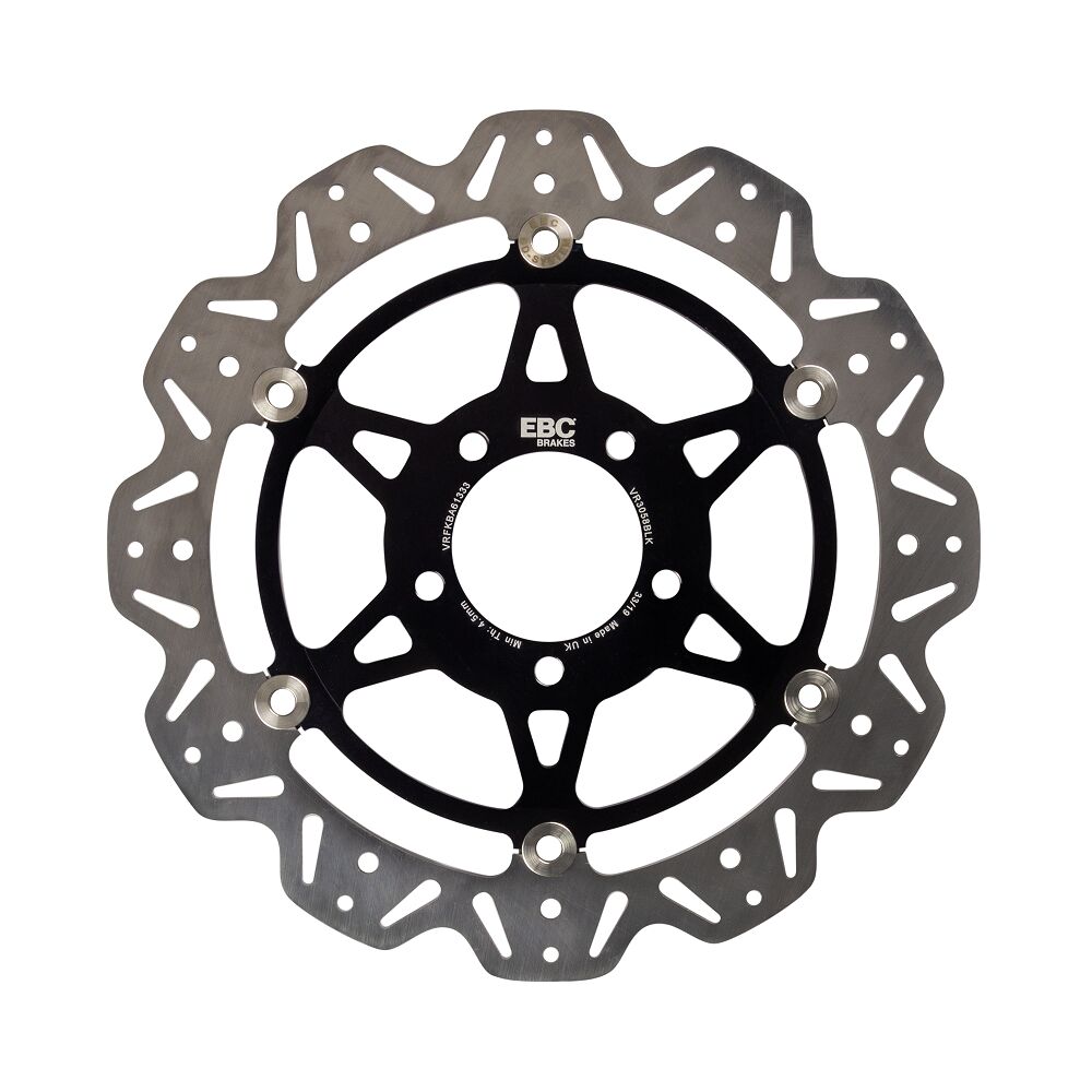 EBC BRAKE ROTOR VEE SERIES FLOATING CONTOUR WAVE VR3058BLK