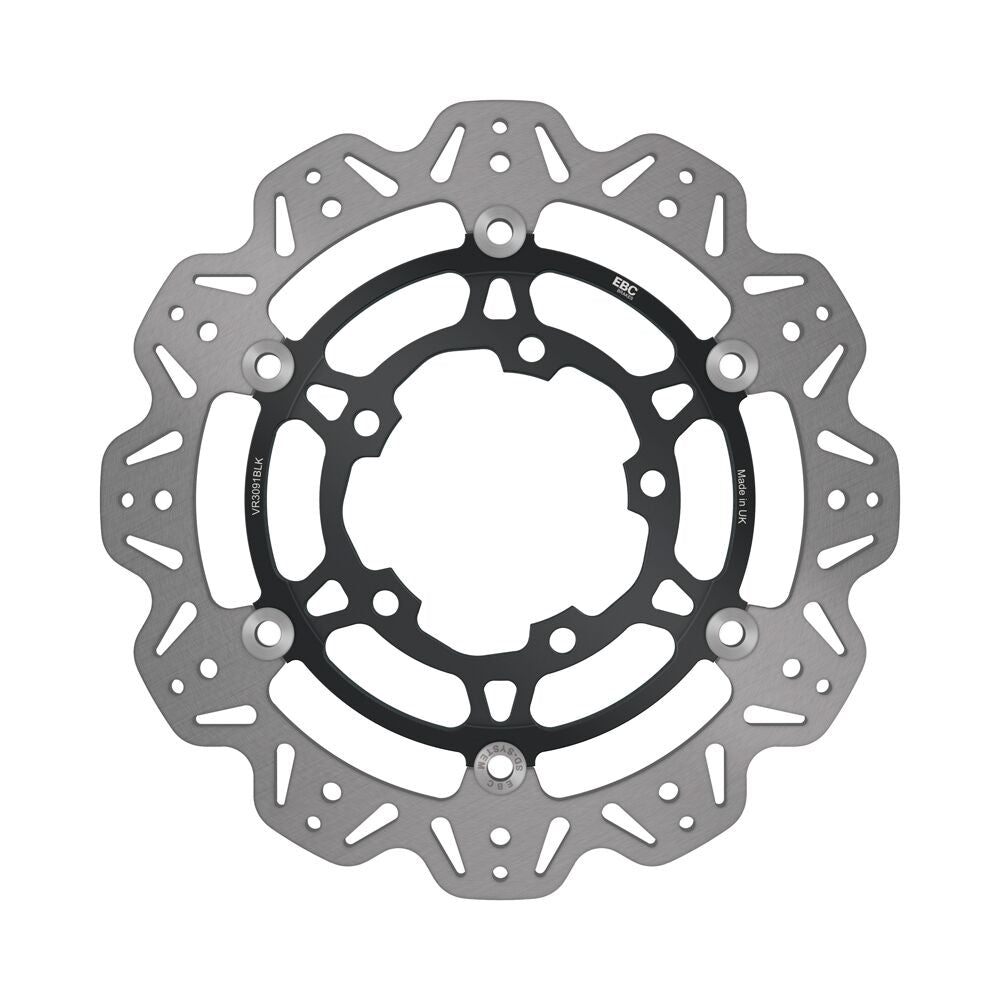EBC BRAKE ROTOR VEE SERIES FLOATING CONTOUR WAVE VR3091BLK