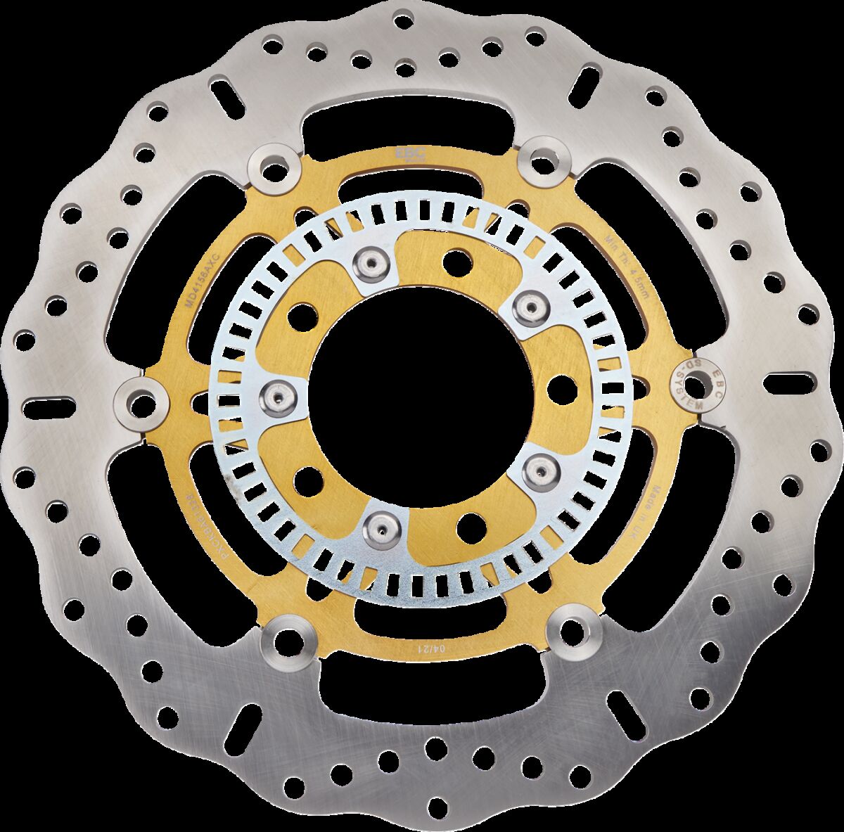 EBC BRAKE ROTOR XC SERIES FLOATING CONTOUR WAVE MD4156AXC
