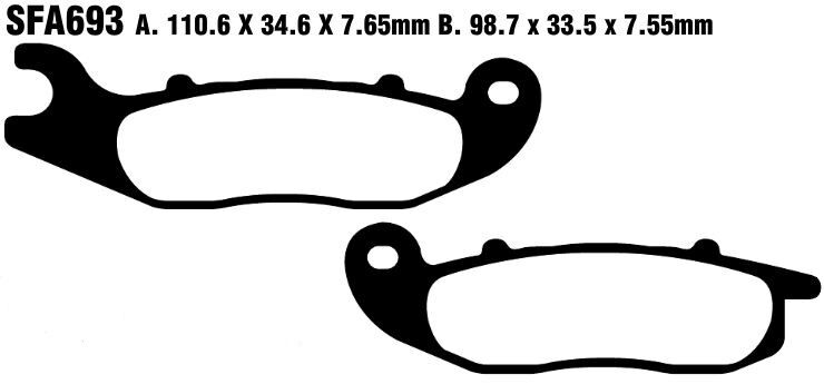 EBC BRAKE PAD SFAC-SERIES CARBON SCOOTER SFAC693