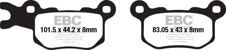 EBC BRAKE PAD FA-TT SERIES CARBON OFFROAD FA685TT