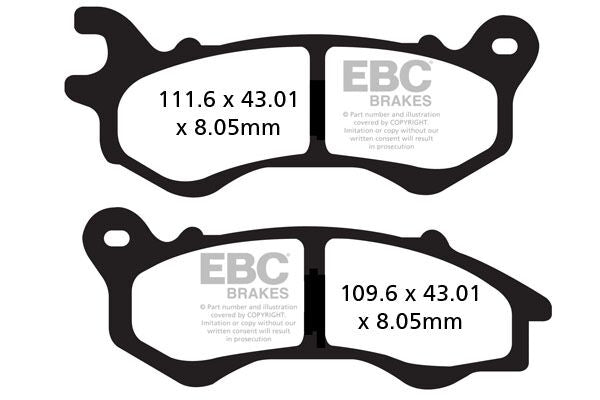 EBC BRAKE PAD SFAC-SERIES CARBON SCOOTER SFAC603