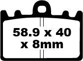 EBC BRAKE PAD FA-HH SERIES SINTERED FA180HH