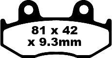 EBC BRAKE PAD SFA-HH SERIES SINTERED SCOOTER SFA323HH