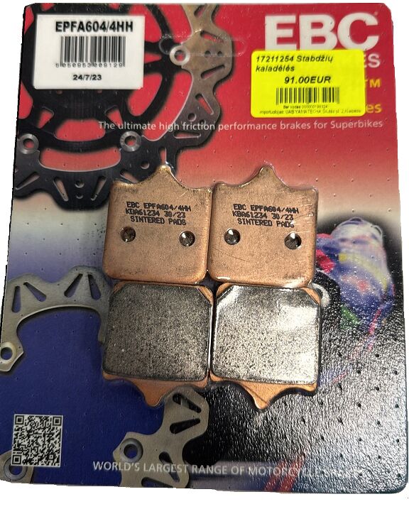 EBC BRAKE PAD EPFA-HH SERIES SINTERED METAL EPFA604/4HH