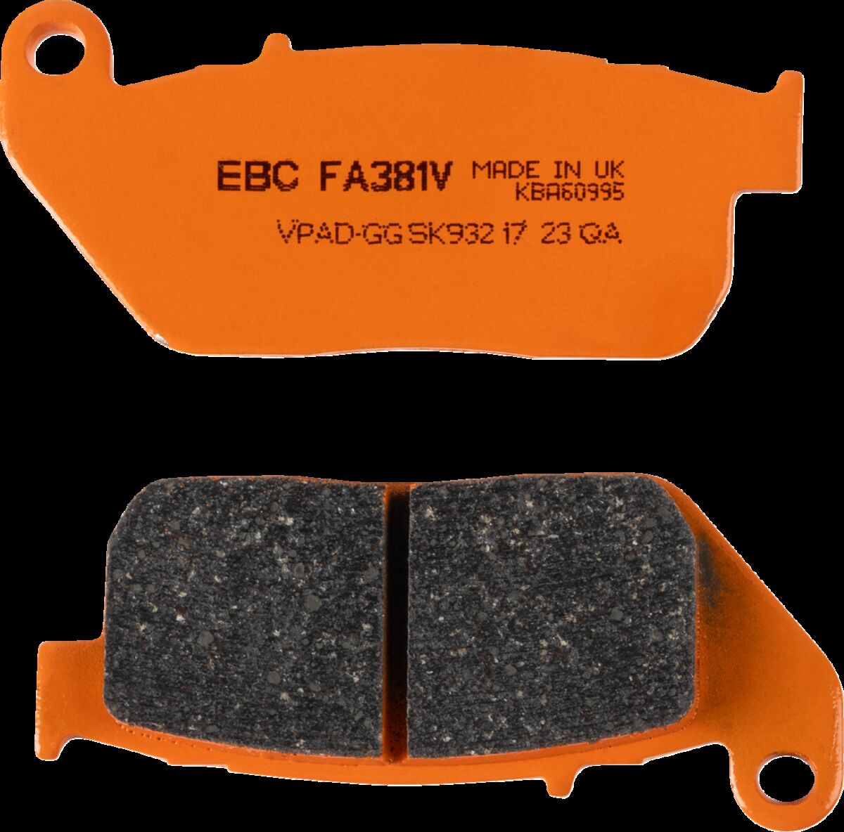 EBC BRAKE PAD FA-V SERIES SINTERED METAL/ORGANIC COMPOUND FA381V