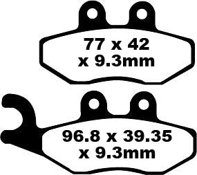 EBC BRAKE PAD SFA-HH SERIES SINTERED METAL SCOOTER SFA353HH