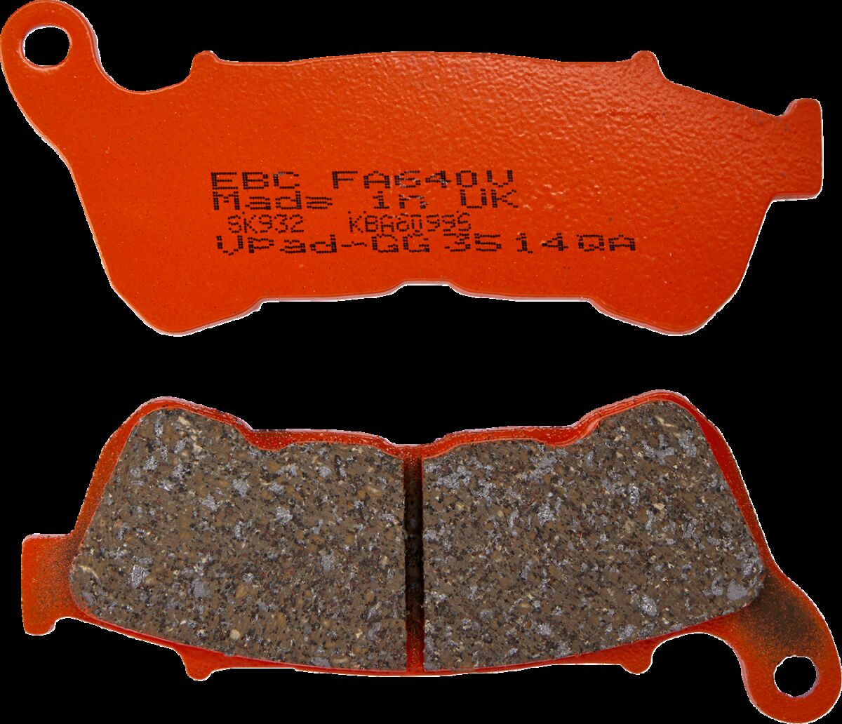 EBC BRAKE PAD FA-V SERIES SINTERED METAL/ORGANIC COMPOUND FA640V