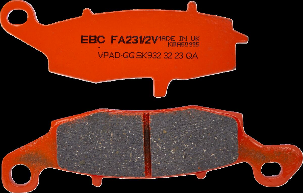 EBC BRAKE PAD FA-V SERIES SINTERED METAL/ORGANIC COMPOUND FA231/2V