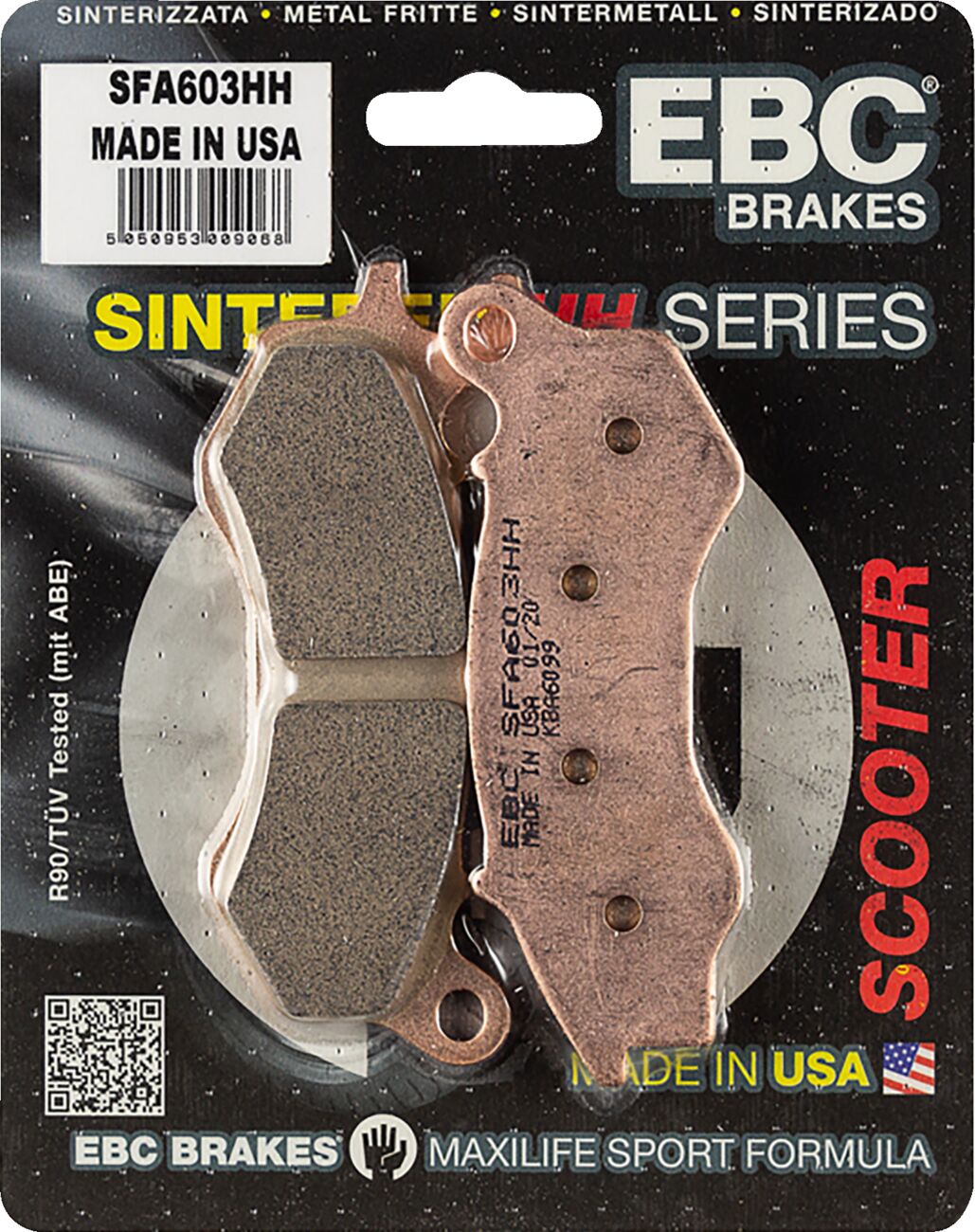 EBC BRAKE PAD SFA-HH SERIES SINTERED METAL SCOOTER SFA603HH