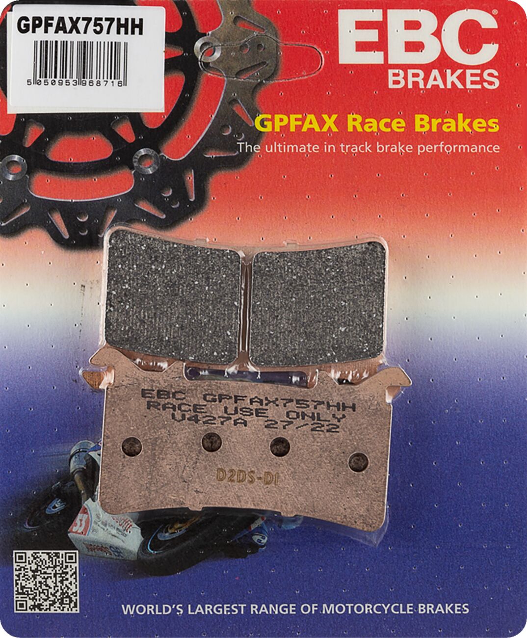 EBC BRAKE PAD GPFA SINTER RAC GPFAX757HH