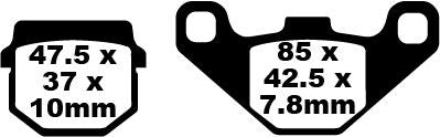 EBC BRAKE PAD FA-TT SERIES CARBON FIBER OFFROAD FA083/2TT