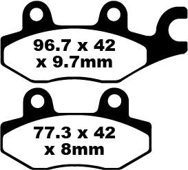 EBC BRAKE PAD FA-TT SERIES CARBON FIBER OFFROAD FA165/2TT