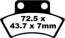 EBC BRAKE PAD FA-TT SERIES CARBON FIBER OFFROAD FA232TT