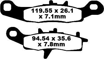 EBC BRAKE PAD FA-TT SERIES CARBON FIBER OFFROAD FA258TT