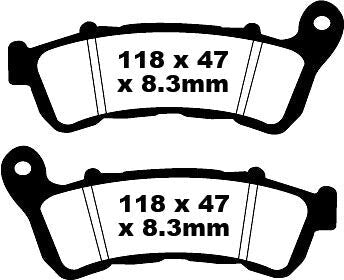 EBC BRAKE PAD FA SERIES ORGANIC FA388