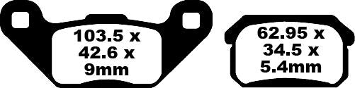 EBC BRAKE PAD FA-TT SERIES CARBON FIBER OFFROAD FA431TT