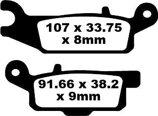 EBC BRAKE PAD FA-TT SERIES CARBON FIBER FA446TT