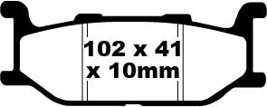 EBC BRAKE PAD SFA SERIES ORGANIC SFA179