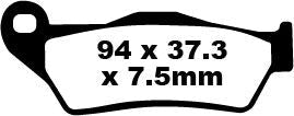EBC BRAKE PAD SFA SERIES ORGANIC SFA181