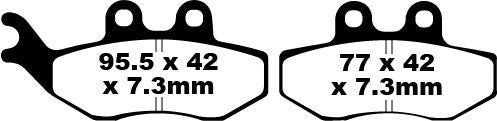 EBC BRAKE PAD SFA SERIES ORGANIC SFA194