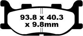 EBC BRAKE PAD SFA SERIES ORGANIC SFA199