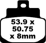 EBC BRAKE PAD SFA SERIES ORGANIC SFA301