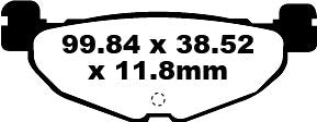 EBC BRAKE PAD SFA SERIES ORGANIC SFA408