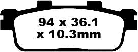 EBC BRAKE PAD SFA SERIES ORGANIC SFA427