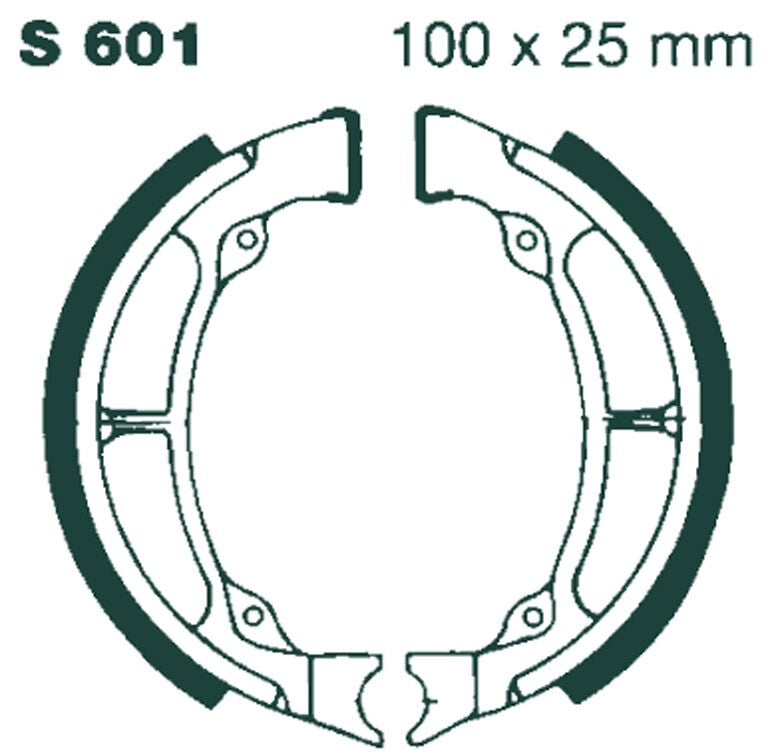EBC BRAKE SHOE PLAIN SERIES ORGANIC S601