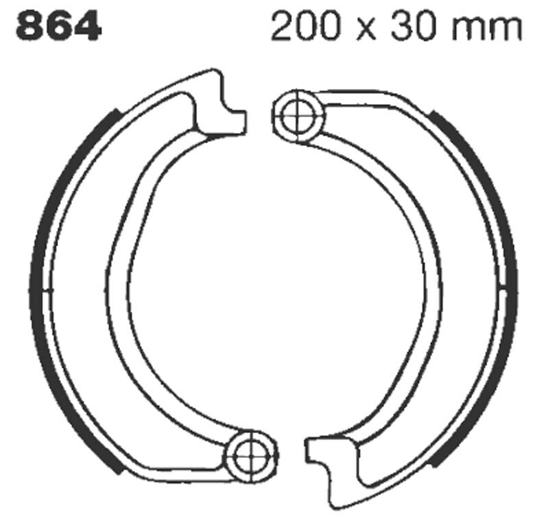 EBC BRAKE SHOE PLAIN SERIES ORGANIC 864