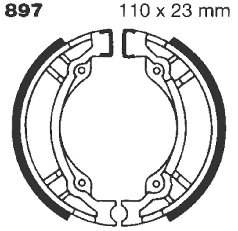 EBC BRAKE SHOE PLAIN SERIES ORGANIC 897