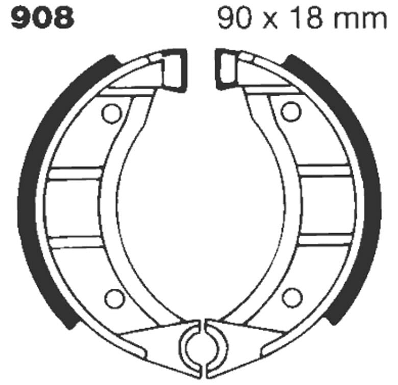 EBC BRAKE SHOE PLAIN SERIES ORGANIC 908