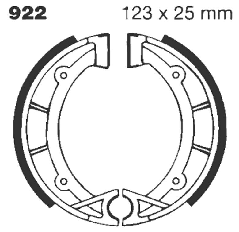 EBC BRAKE SHOE PLAIN SERIES ORGANIC 922