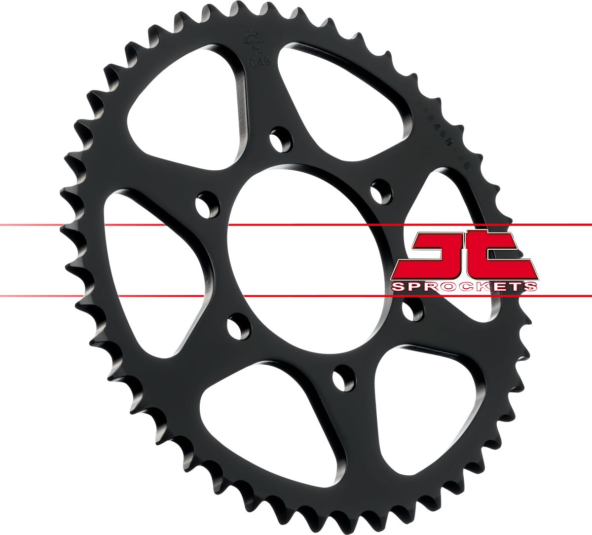 JT SPROCKETS JTR468.46 REAR REPLACEMENT SPROCKET 46 TEETH 428 PITCH NATURAL STEEL JTR468.46