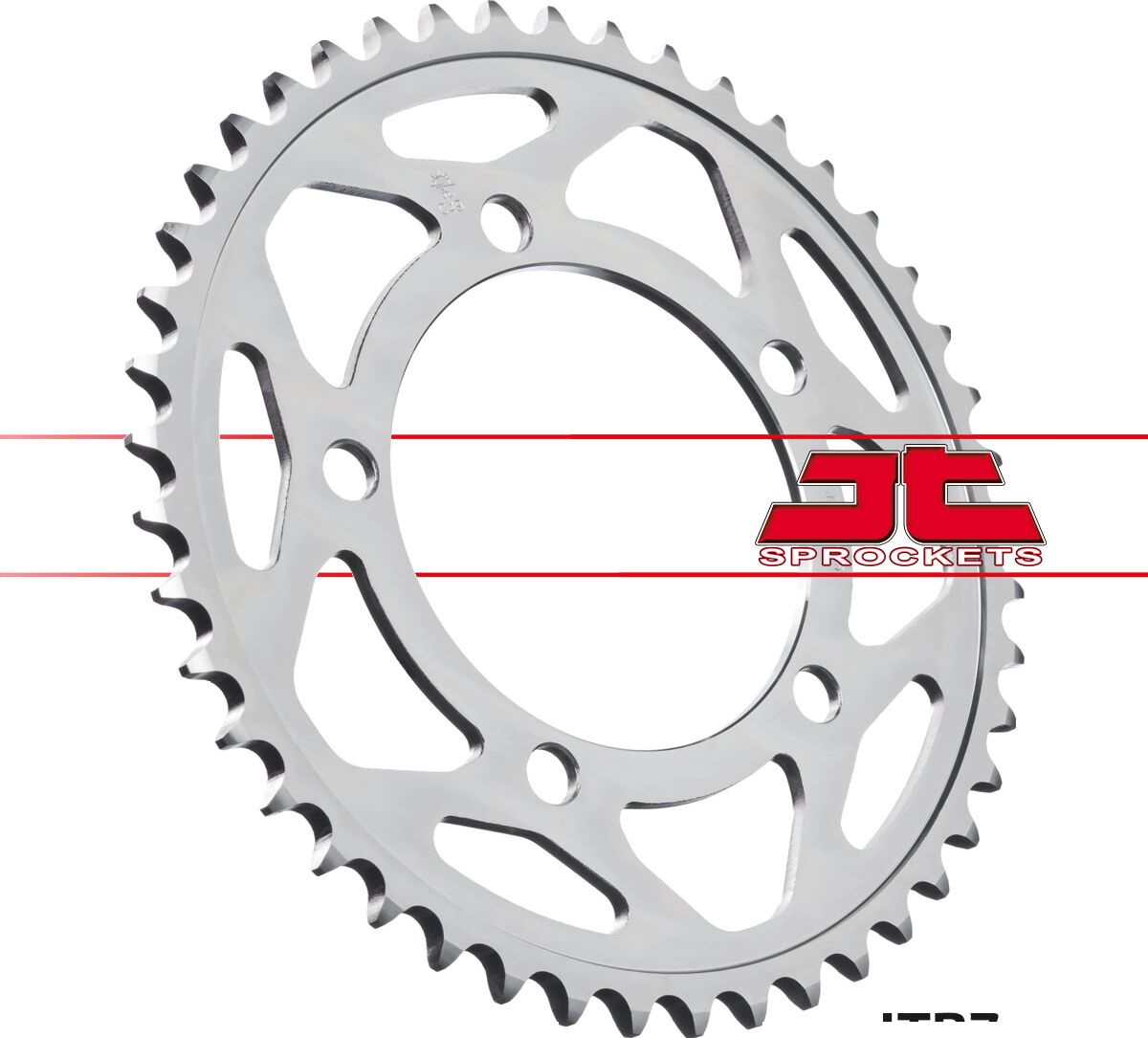 JT SPROCKETS JTR7.45 REAR REPLACEMENT SPROCKET 45 TEETH 525 PITCH NATURAL C49 HIGH CARBON STEEL JTR7.45