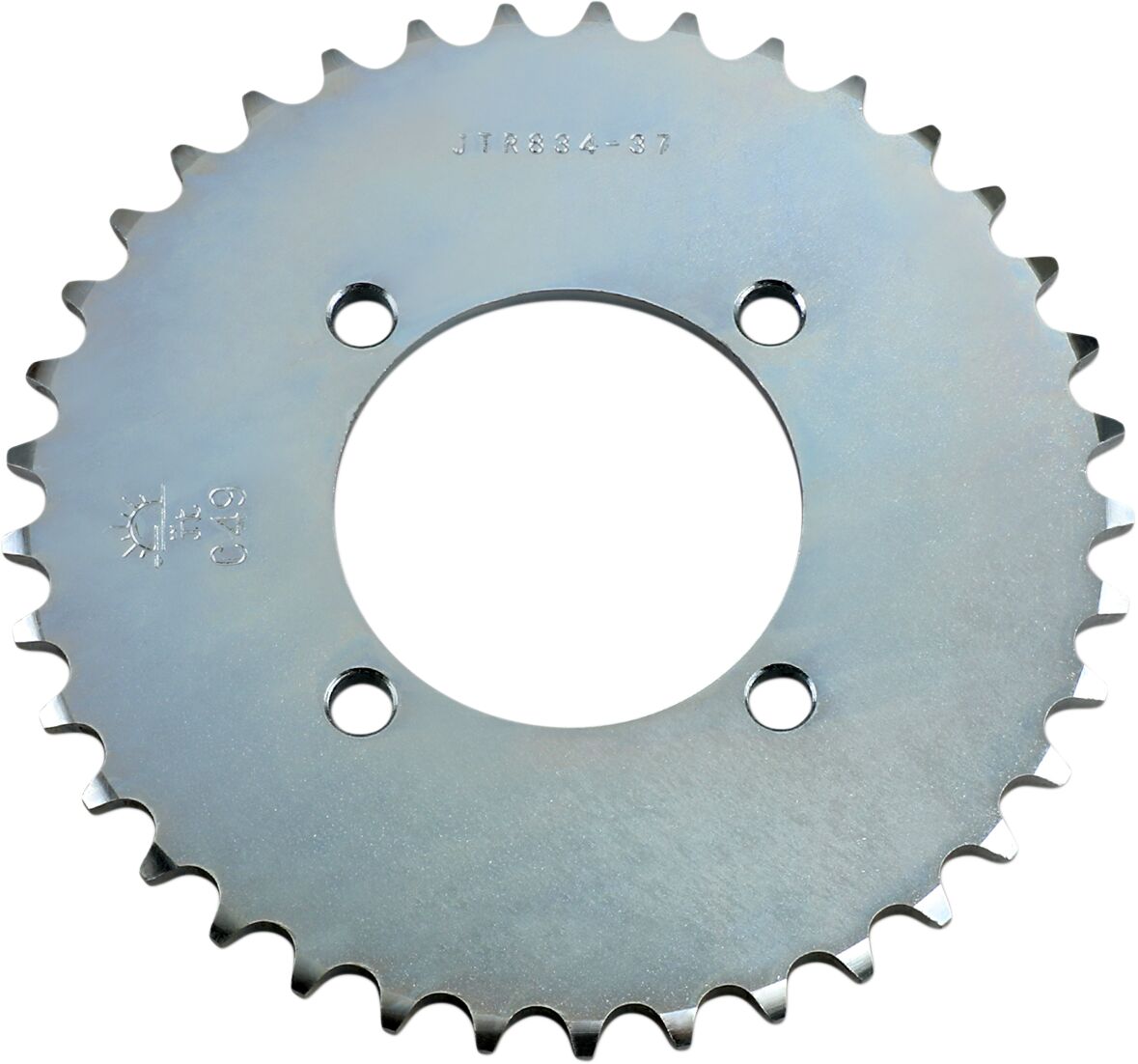 JT SPROCKETS JTR834.37 REAR REPLACEMENT SPROCKET 37 TEETH 420 PITCH NATURAL C49 HIGH CARBON STEEL JTR834.37