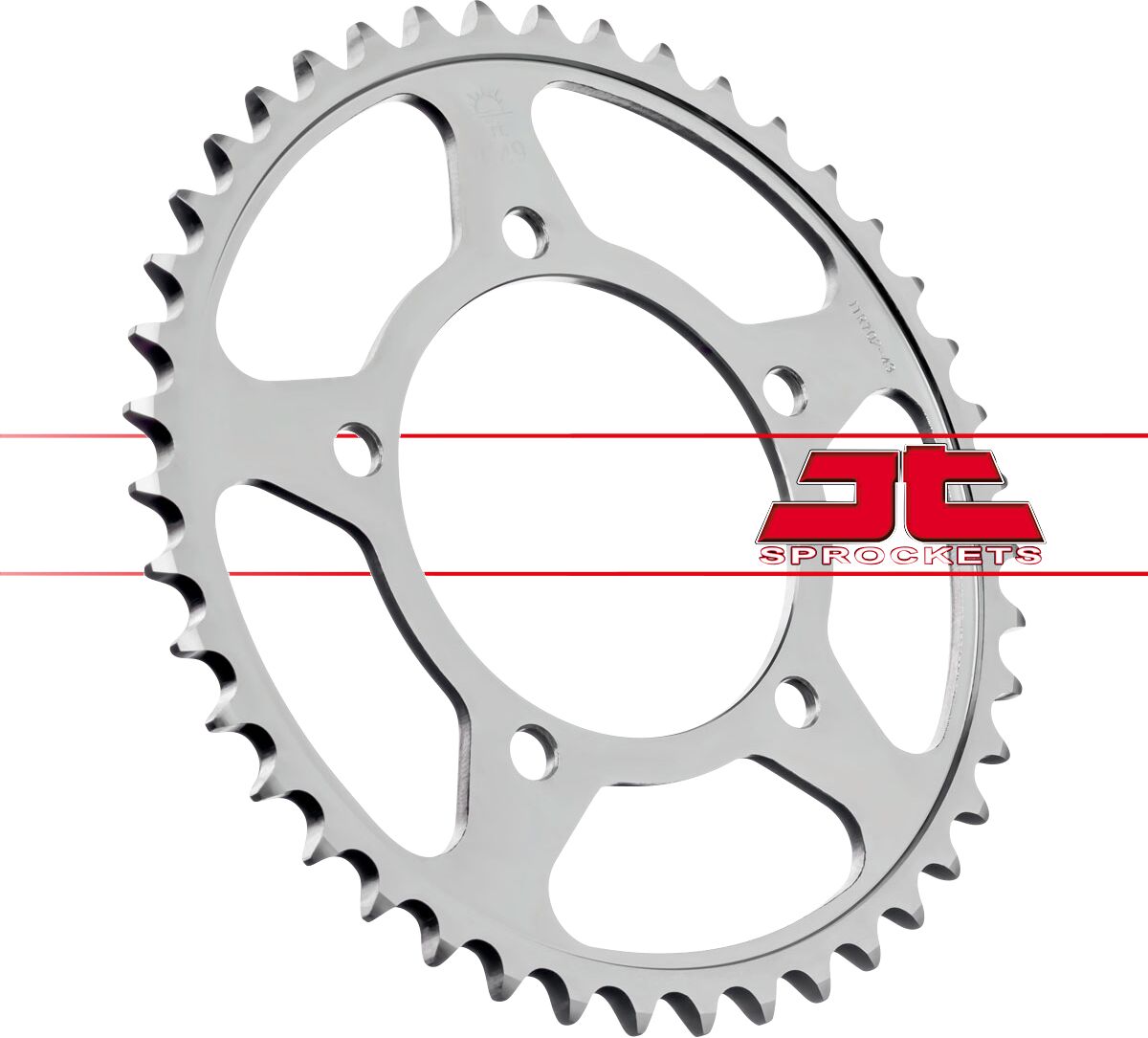 JT SPROCKETS JTR702.43 REAR REPLACEMENT SPROCKET 43 TEETH 525 PITCH NATURAL C49 HIGH CARBON STEEL JTR702.43