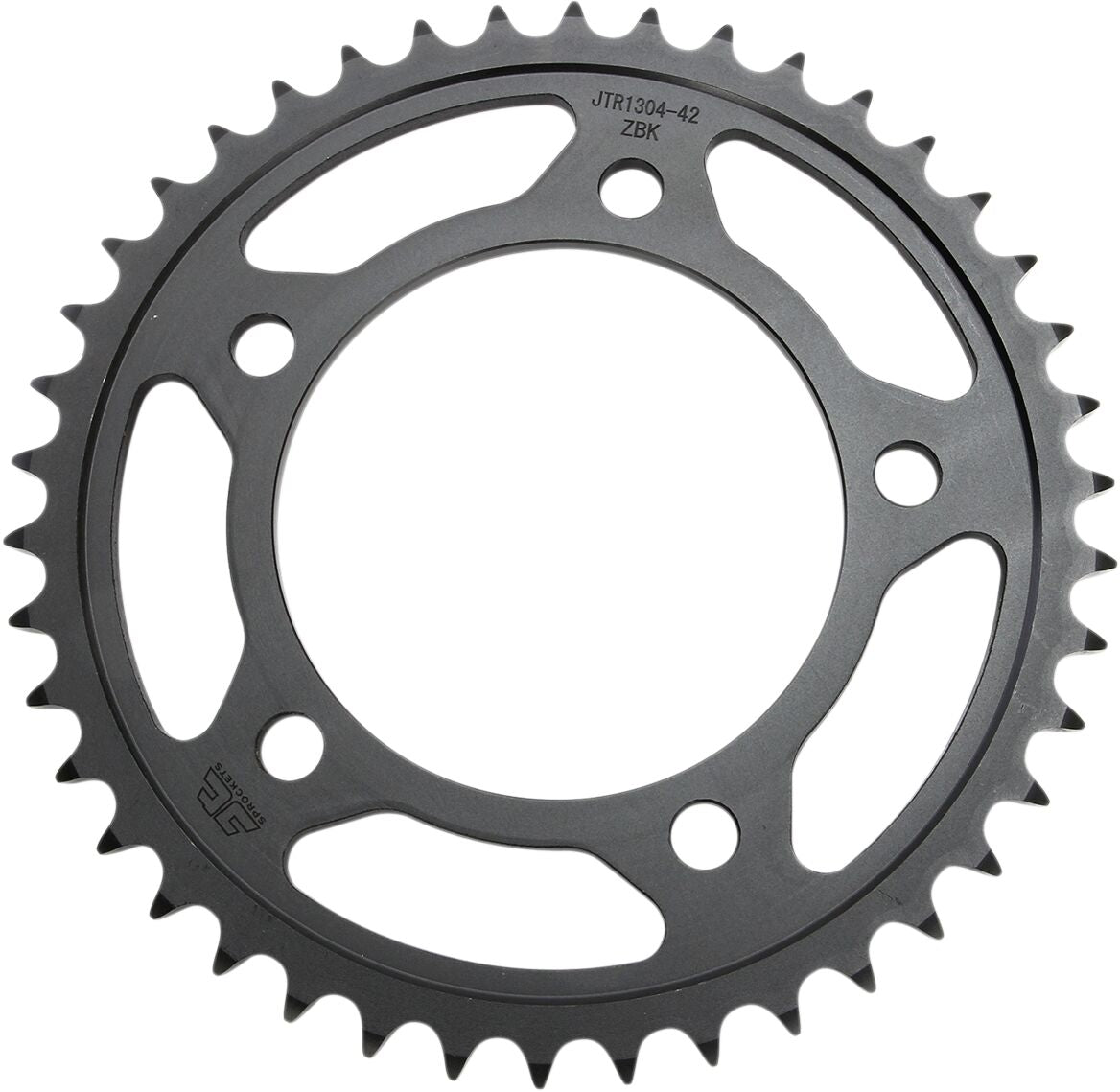 JT SPROCKETS JTR1304.42ZBK REAR REPLACEMENT SPROCKET 42 TEETH 525 PITCH NATURAL C49 HIGH CARBON STEEL JTR1304.42ZBK